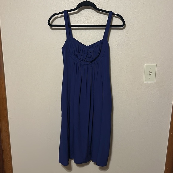ASPESI SILK Navy MINI DRESS Size 42 Size‎ Medium - Picture 1 of 10